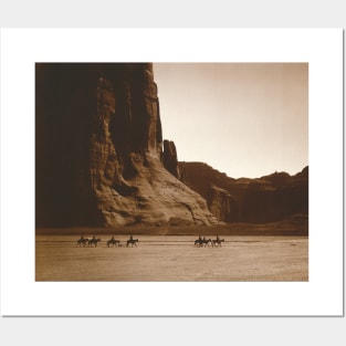 Navajo Riders in Canyon, 1904. Vintage Photo Posters and Art